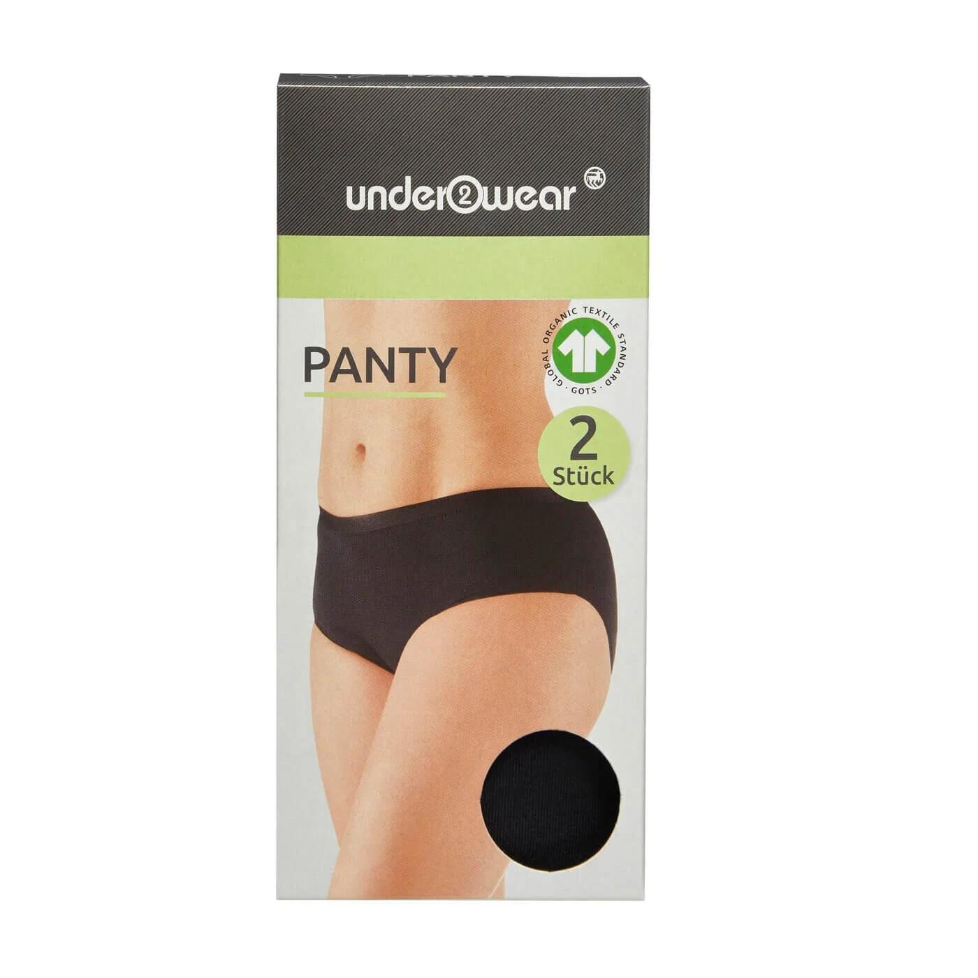 Underwear Women's Slip Panty Set in Black (2-Pack) - Size L
