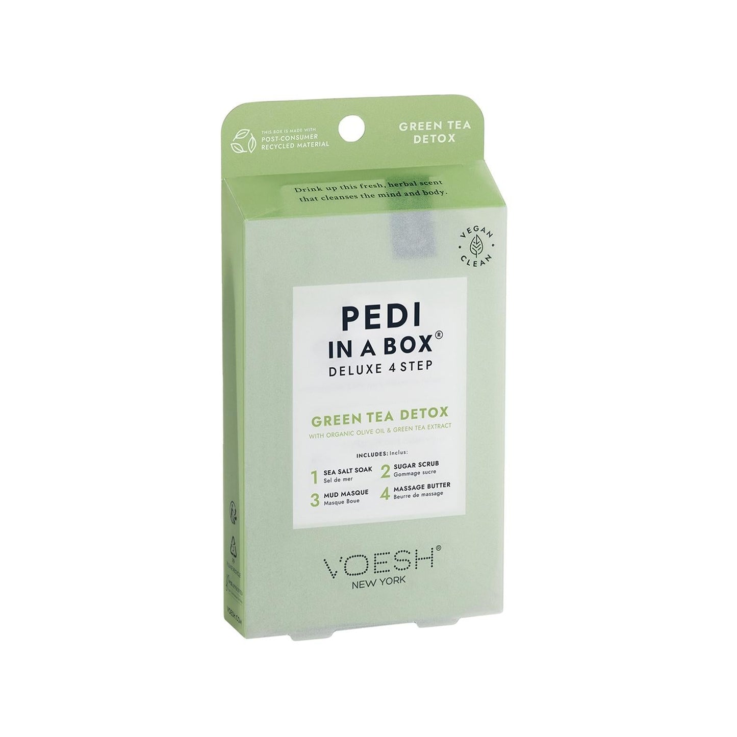 Voesh New York Pedi In A Box Green Tea 4-Step Pedicure Set