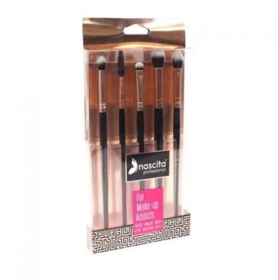 Nascita Makeup Brush Set - Professional Eye Makeup Brushes for Sensitive Skin - 5 Piece Set with Storage Case