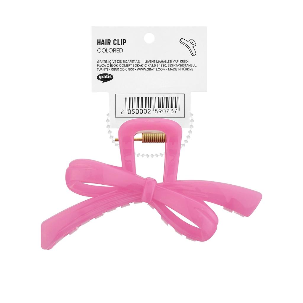 Eklips Pink Ribbon Bow Claw Clip for Secure All-Day Hold
