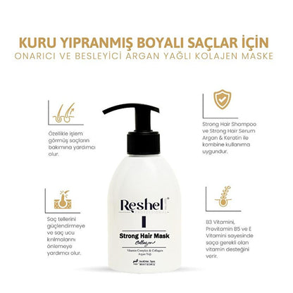 Reshell Collagen Hair Care Mask - Nourishing Argan Oil Treatment for Damaged Hair