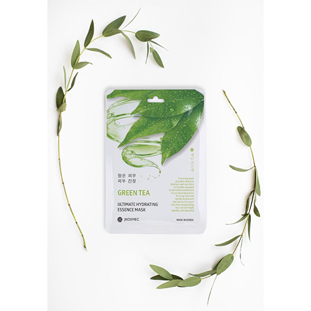 JKosmec Hydrating Green Tea Face Mask - Natural Skincare for Dry Skin, 0.85 fl oz