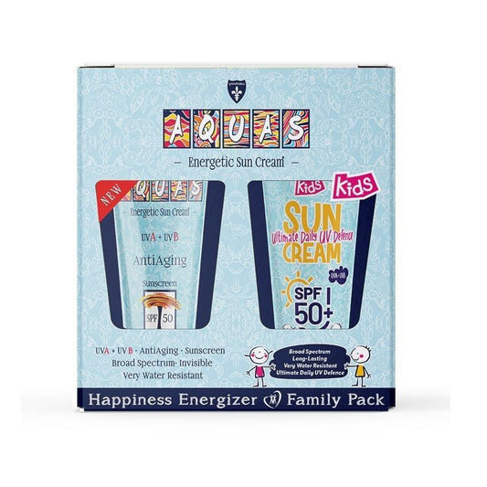 Aquas SPF 50 Anti-Aging Sunscreen Cream - Water Resistant, Mineral Filtered, Family Pack