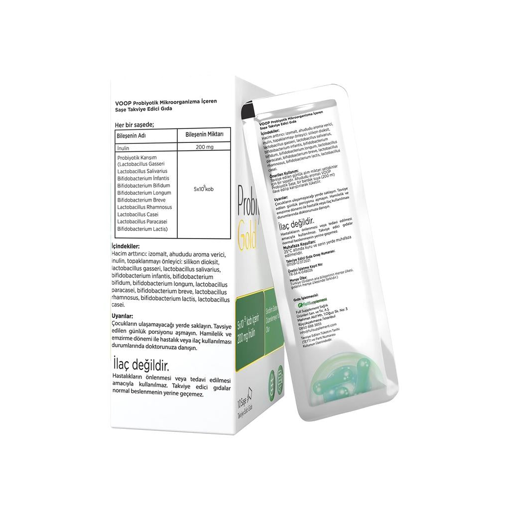 Voop Probiotic Gold Dietary Supplement 10 Sachets