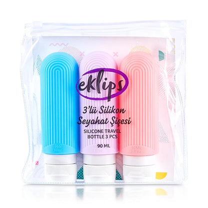 Eklips Silicone Travel Bottle 3-Pack Leak-Proof 90 ml