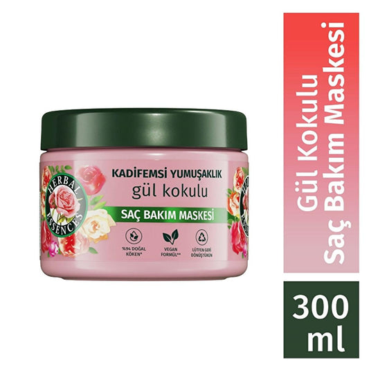 Herbal Essences Rose Hair Mask - Vegan, Cruelty-Free, Moisturizing Treatment for Dry Hair - 10.14 fl oz