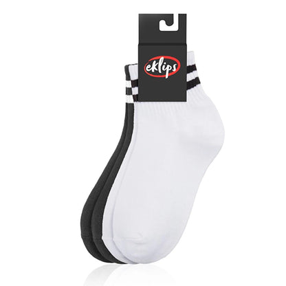 Eklips Black & White Striped Socks 2-Pack