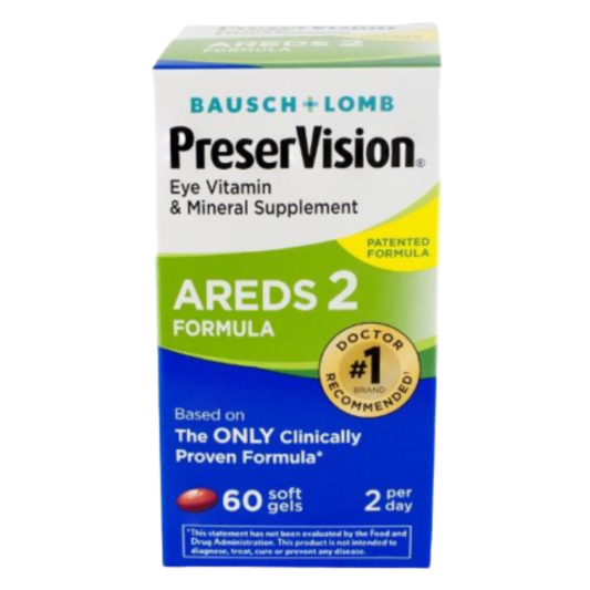 AREDS 2 Eye Health Vitamin & Mineral Supplement Mini Soft Gels (60 count)