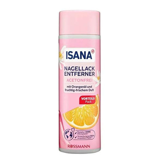 Isana Acetone-Free Nail Polish Remover - Gentle, Nourishing, Vegan & Cruelty-Free - 6.76 fl oz