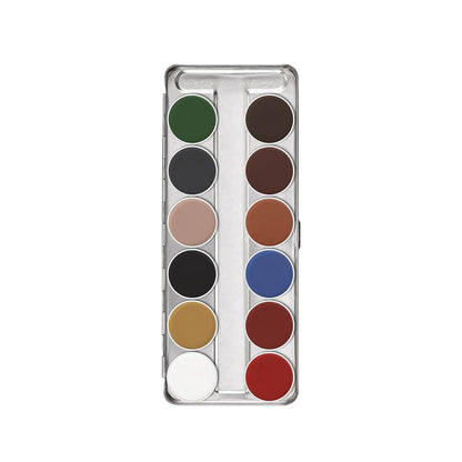 Kryolan Aquacolor Palette 12-Color Makeup Palette B