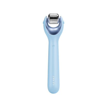 Geske MicroNeedle Face Roller with Rose Quartz Attachment - Blue