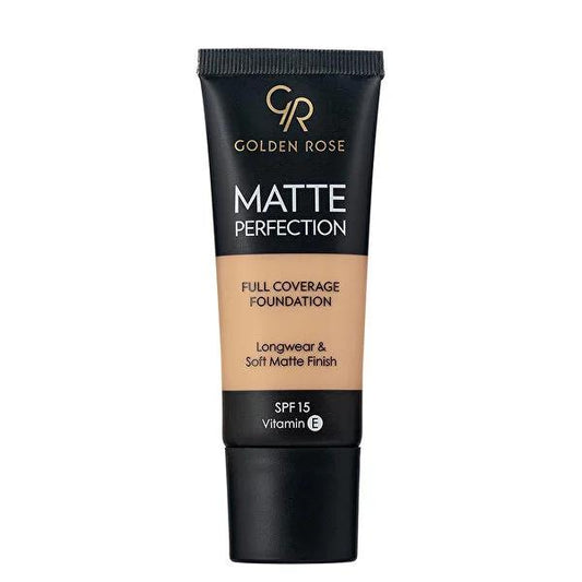 Golden Rose Matte Perfection Foundation - Long-Lasting, Natural Finish, SPF 15 - 1.18 fl oz