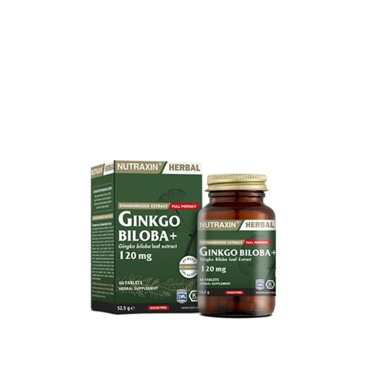 Nutraxin Ginkgo Biloba Supplement - 60 Capsules for Cognitive Support and Memory Enhancement