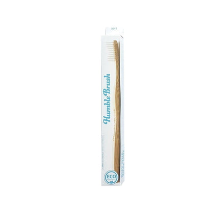 Humble Brush Bamboo Toothbrush Adult White Soft - Eco-Friendly & Sustainable Oral Care