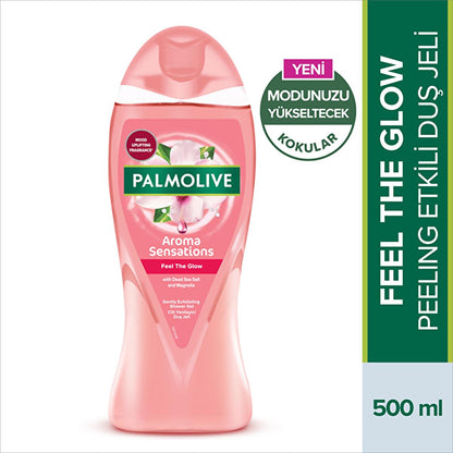Palmolive Aroma Sensations: Skin Rejuvenating Bath and Shower Gel with Magnolia & Dead Sea Salt - Natural Glow, Dermatologically Tested