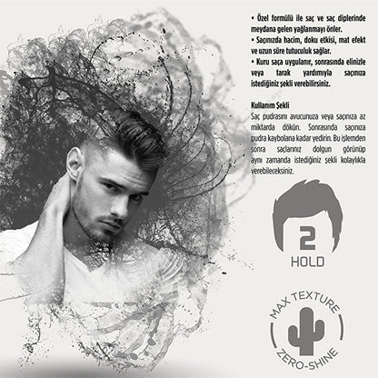 Agiva Hair Wax Powder 20g - Matte Finish, Volumizing & Oil Control for Men & Women