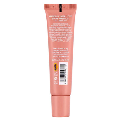 LYKD Peptide Lip Sheer Gloss in 547 Caramel Bun for Hydrated Lips