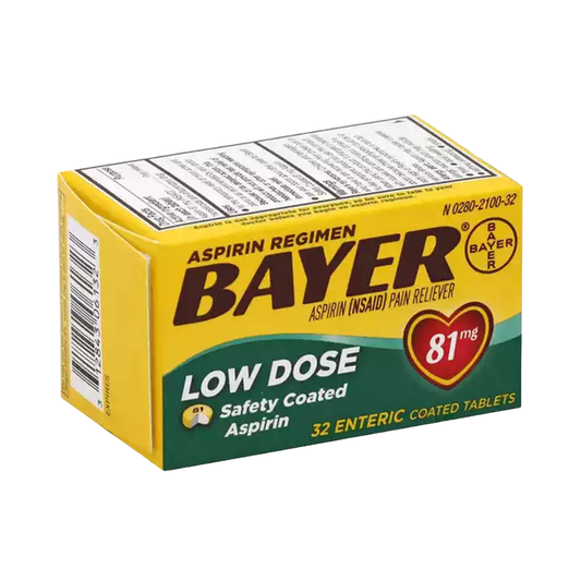 Bayer Low Dose Aspirin 81 mg Tablets (32 ct)