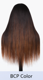 Chestnut Brown Virgin Human Hair 24' Lace Wig Straight Lace Front