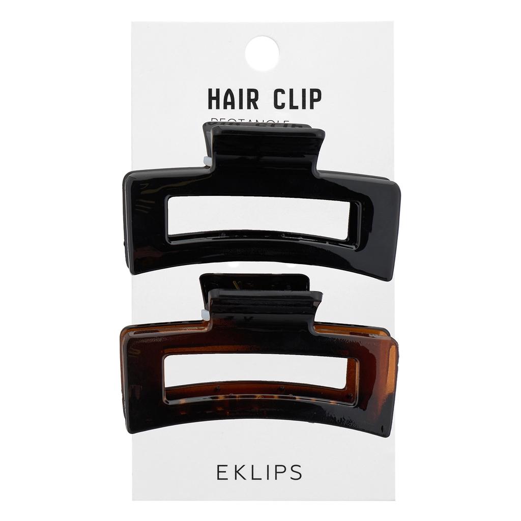 Eklips Large Rectangular Hair Claw Clips 2-Pack