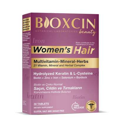 Bioxcin Women's Hair Supplement, 30 Tablets - Supports Hair Growth & Reduces Hair Loss