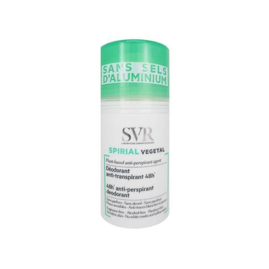 SVR Spirial Deodorant Anti Perspirant Vegetal Roll-on - Natural, Long-Lasting Sweat Control for Sensitive Skin