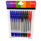 Bolígrafos Memoris Forever (12 piezas, azul, negro y rojo)