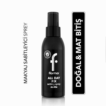 Flormar All Day Fix Makeup Setting Spray - Long-Lasting Hold - For Oily Skin
