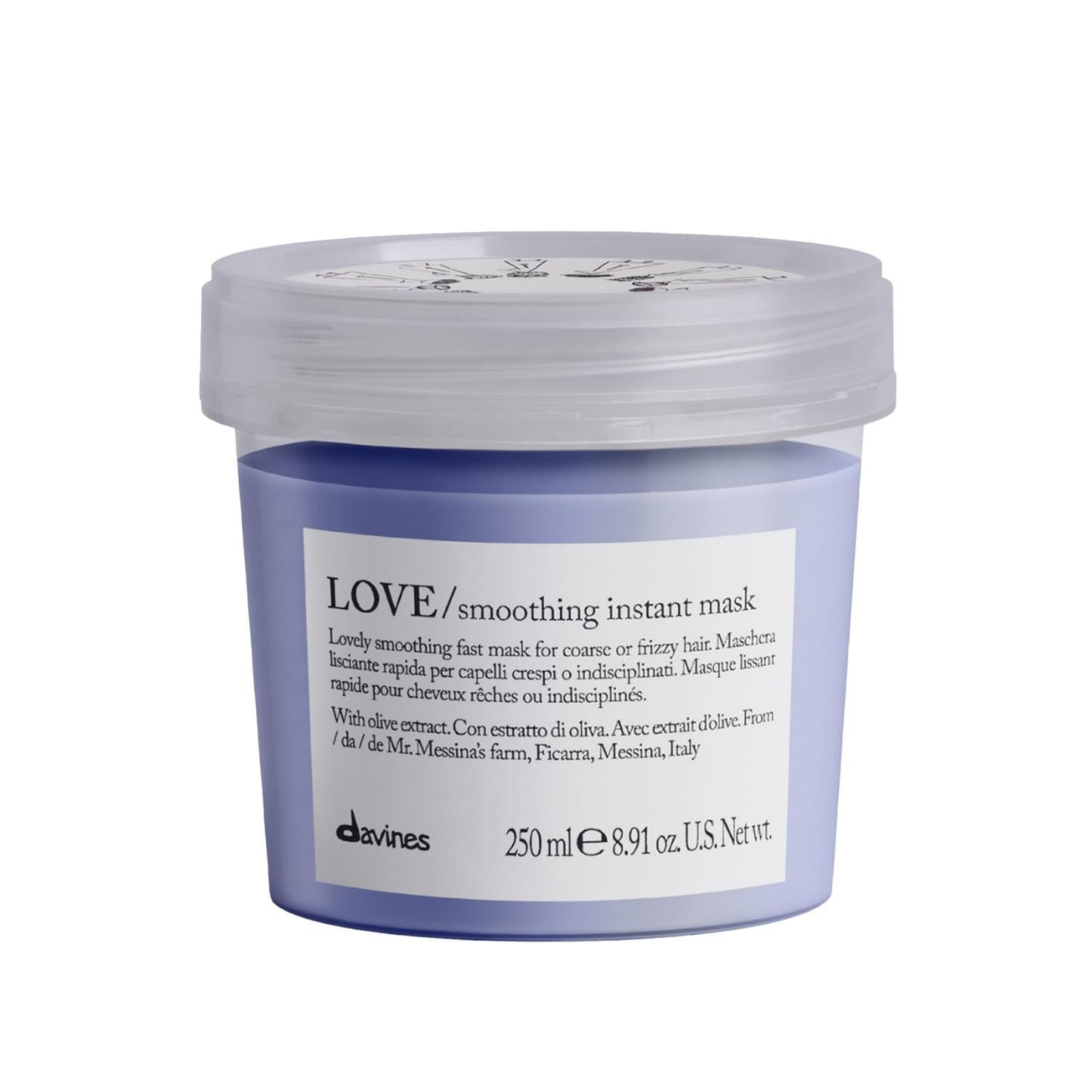 Davines Love Smoothing Hair Care Mask - 250ml Smoothing and Conditioning Treatment for Frizzy Hair