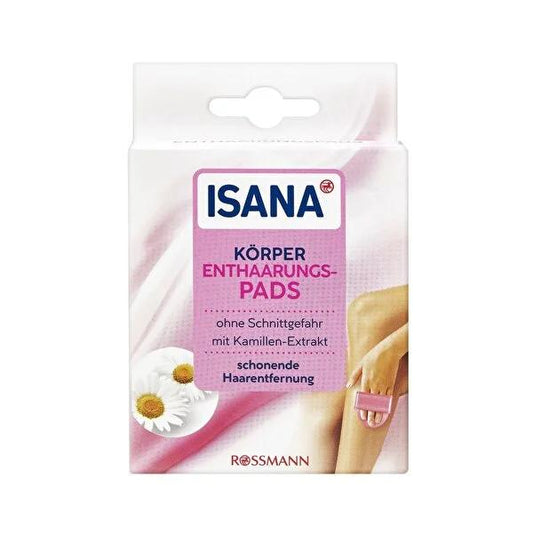 Isana Wax Strips for Body Hair Removal - 6 Count Pack with Chamomile Extract, FSC Certified Packaging