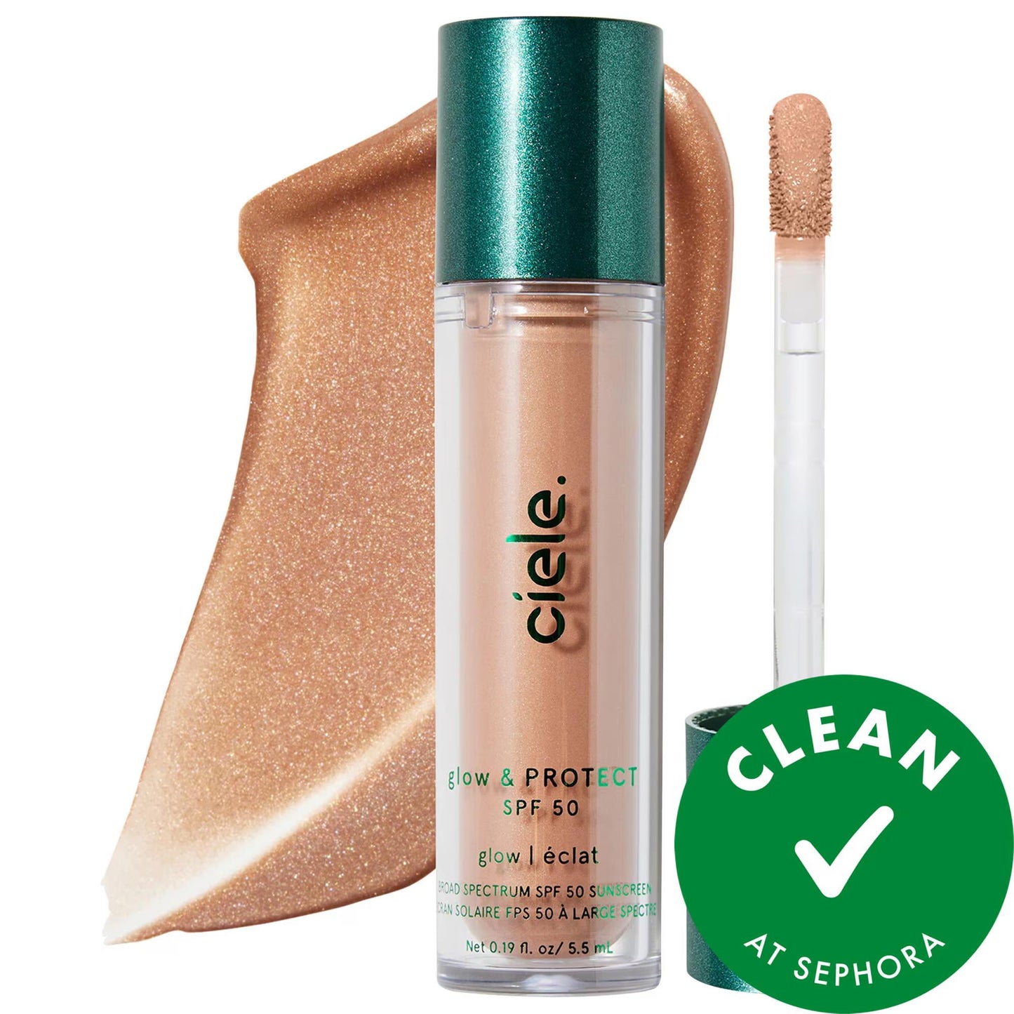Glow & PROTECT - SPF 50+ Liquid Highlighter for Radiant Glow, Vegan & Cruelty-Free, Hydrating & Non-Comedogenic Makeup