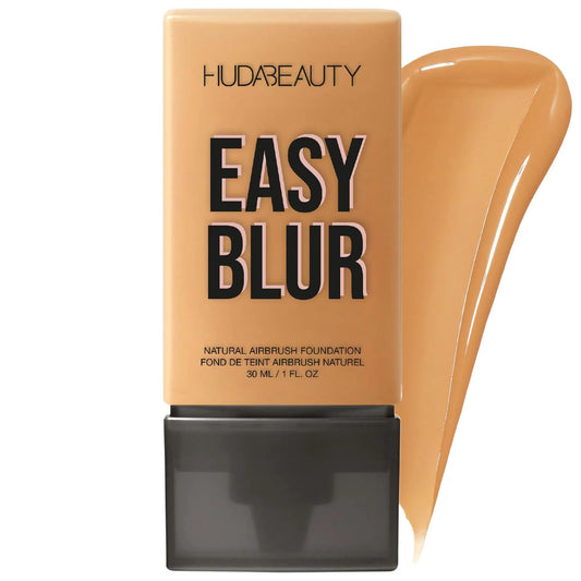 Huda Beauty Easy Blur Natural Airbrush Foundation with Niacinamide - Non-comedogenic, Vegan, Buildable Coverage