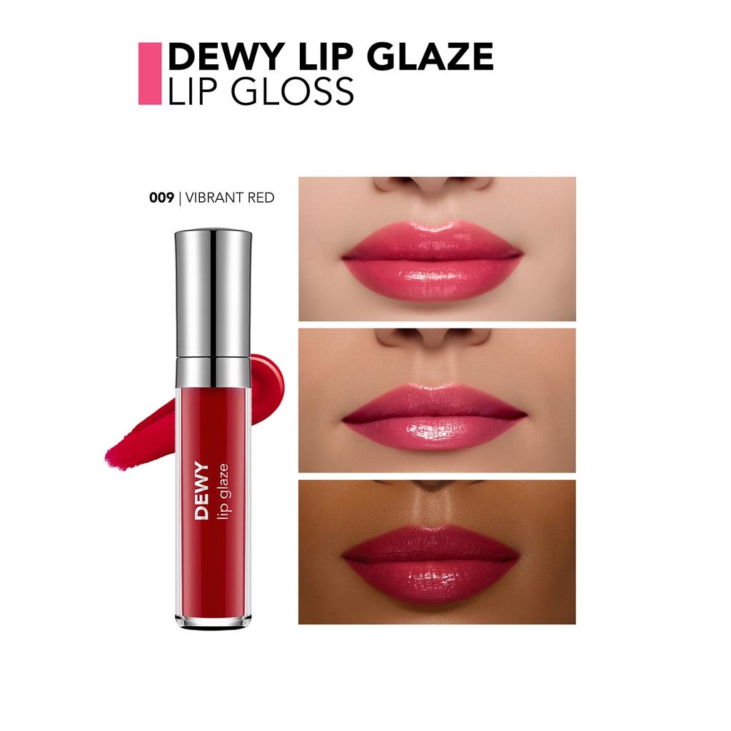 Flormar Dewy Lip Glaze High-Shine Lip Gloss 009 Vibrant Red