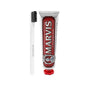 Marvis Cinnamon Mint + Xylitol Toothpaste and Toothbrush Set - Premium Oral Care with Unique Flavor