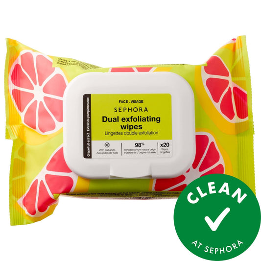 GlowHub Cleansing + Exfoliating Wipes - Micellar Water, Vegan & Natural Skincare for Hydrated & Brighter Skin