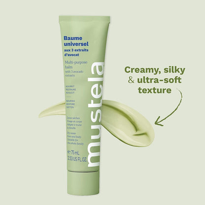 Mustela Organic Avocado Balm - Natural, Vegan, Fragrance-Free Skincare for Newborns & Family - 2.54 fl oz