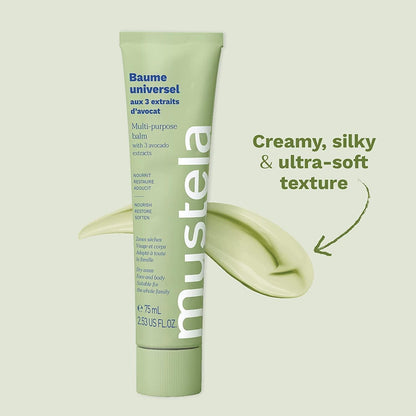 Mustela Multi-Purpose Avocado Balm - Nourishing Skincare for the Whole Family, Natural Dry Skin Relief