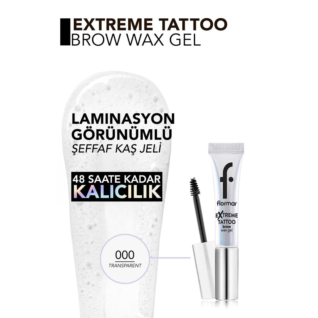 Flormar Extreme Tattoo Long-Wear Clear Gel Brow Wax 4.5ml
