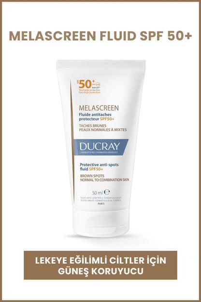 Ducray Melascreen Protective Anti-Spot Fluid SPF50+ - Anti-Aging, Water-Resistant Sunscreen for Sensitive Skin - 1.69 fl oz