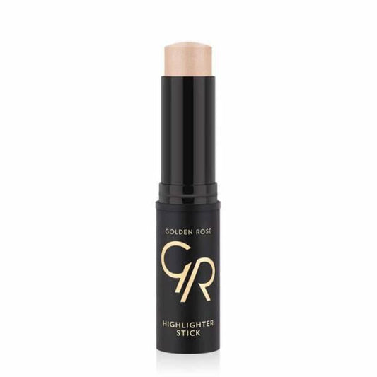 Golden Rose Highlighter Stick 01 Bright Gold - Makeup Highlighter for Cheekbones and Face
