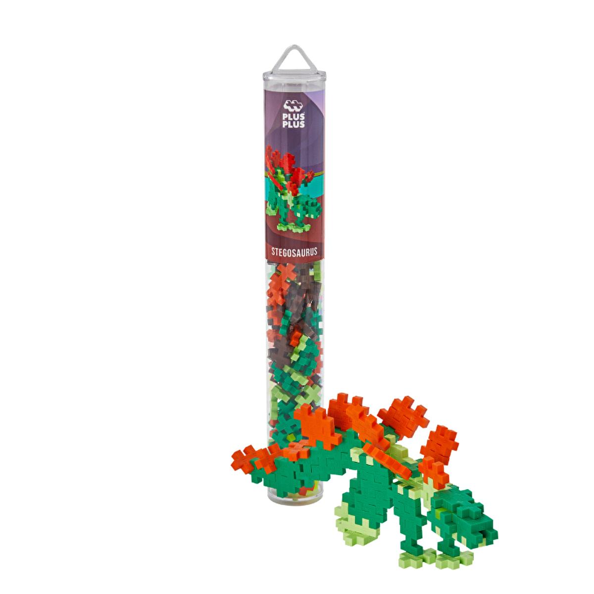 Plus Plus Construction Toy Stegosaurus 100 Piece Set - Creative Building Blocks for Kids, Educational Toy Made in Denmark