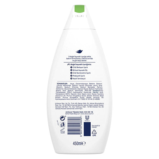 Dove Moisturizing Shower Gel with Coconut Oil & Almond Extract - Nourishing & Hydrating Body Wash, 15.22 fl oz