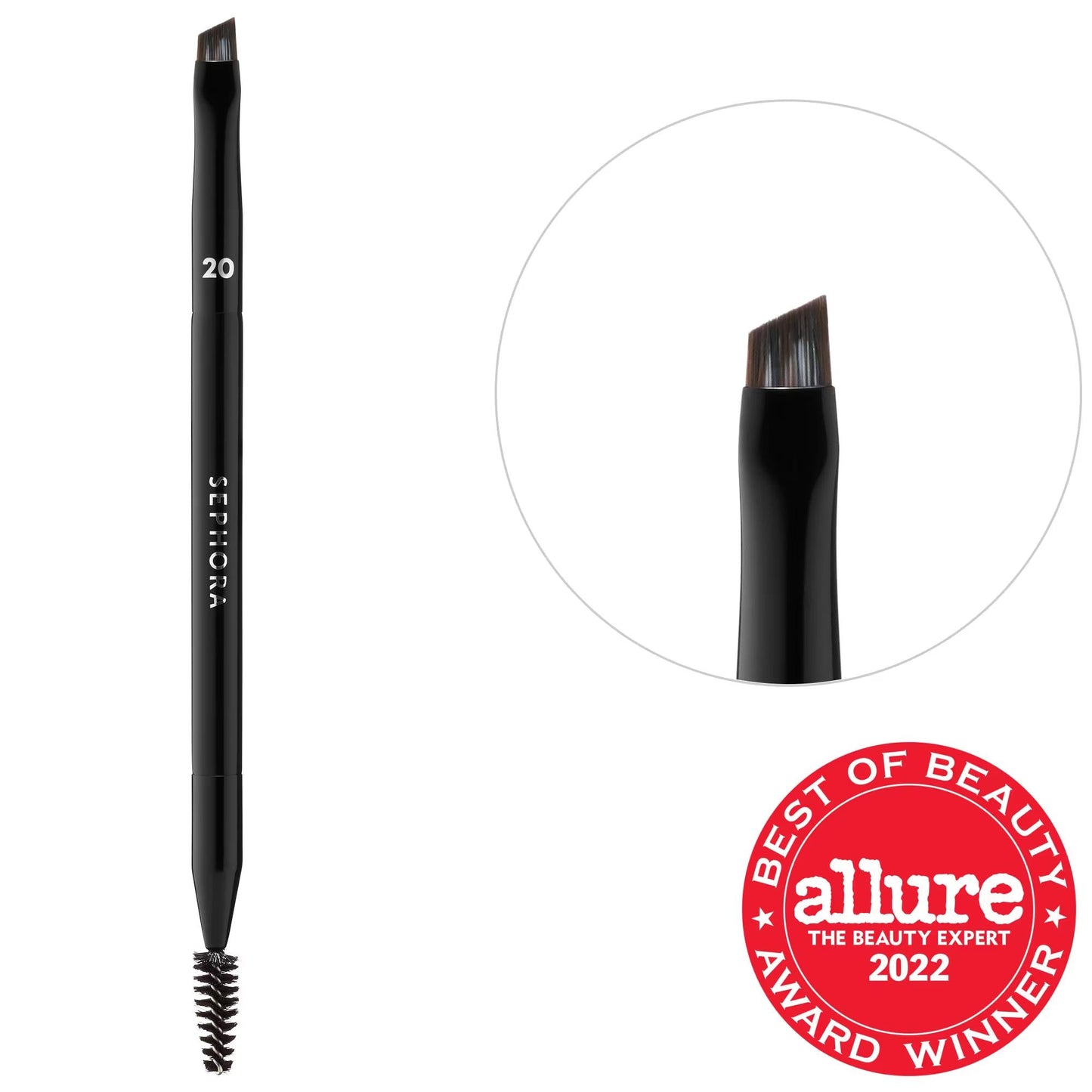 PRO Brow Brush #20 by Anastasia Beverly Hills - Double-Ended Vegan Brow Brush for Precise Application & Grooming