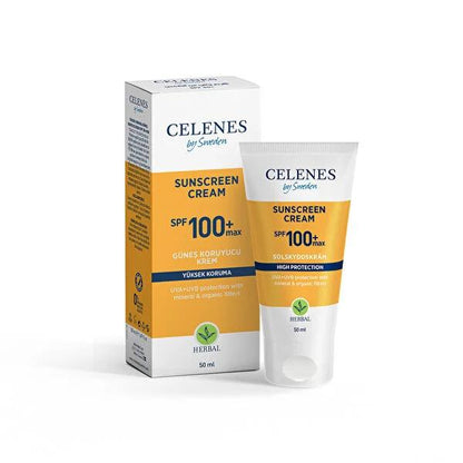 Celenes Herbal SPF 100 Sunscreen: Maximum Sun Protection, Paraben & Alcohol-Free, Minimizes Sunspots - 50ml