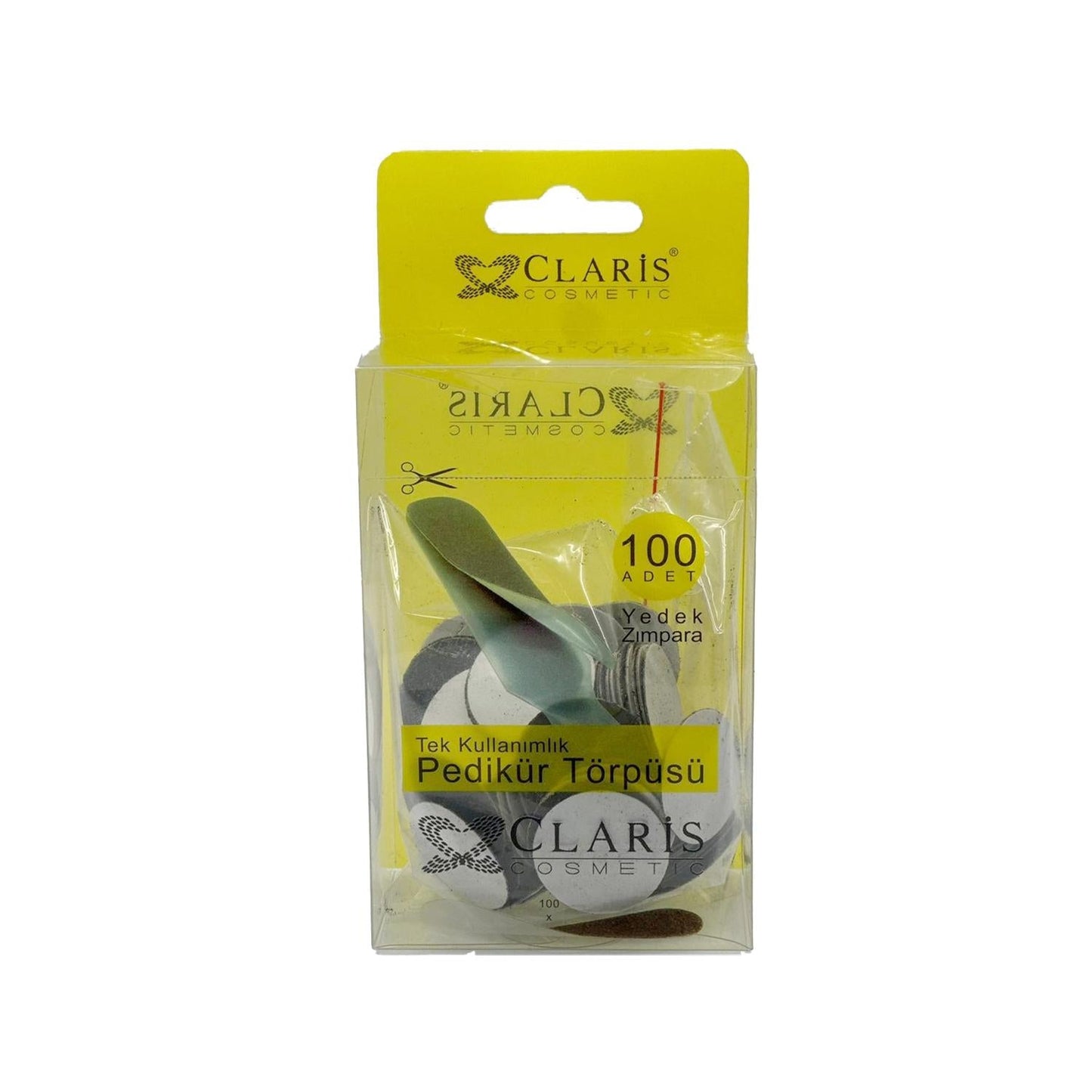 Claris C-47040 Sanding Discs - 100 Pack for Nail Care Professionals and DIY Enthusiasts