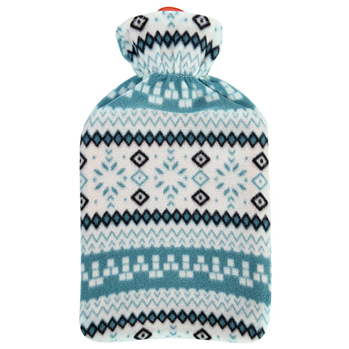 VPW Soft Fleece Covered 2-Liter Hot Water Bottle for Pain Relief & Warmth