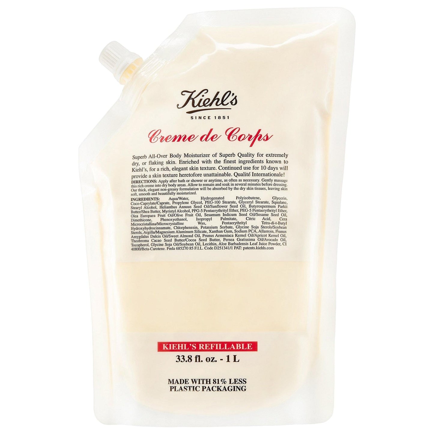 Kiehl's Cr�me de Corps: Ultra Hydrating Body Lotion with Squalane & Cocoa Butter - Non-Greasy Moisturizer for Dry, Soft Skin