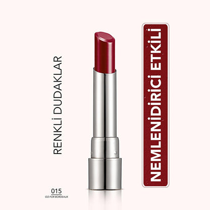 Flormar Sheer Up: Hydrating & Semi-Transparent Lipstick for Natural, Glossy Lips | Moisturizing, Lightweight Formula in Go For Bordeaux