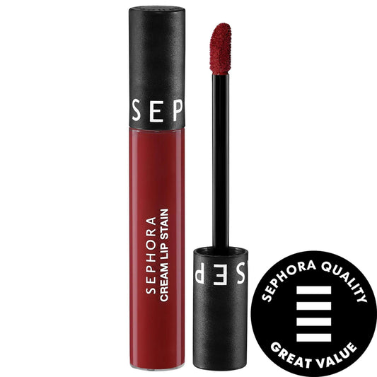 Glossier Cream Lip Stain 10HR Liquid Lipstick - Long-Lasting Hydrating Vegan Lip Color