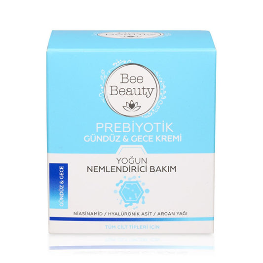 Bee Beauty Prebiotic Day & Night Cream - Hyaluronic Acid & Glycerin Moisturizing Cream for Hydrated Skin, 50ml